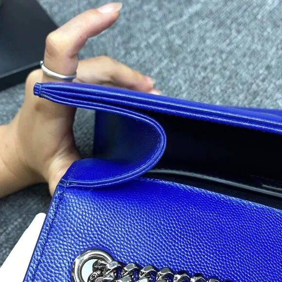 100% Authentic Saint Laurent Kate Blue Leather Shoulder Bag - Picture 11 of 14